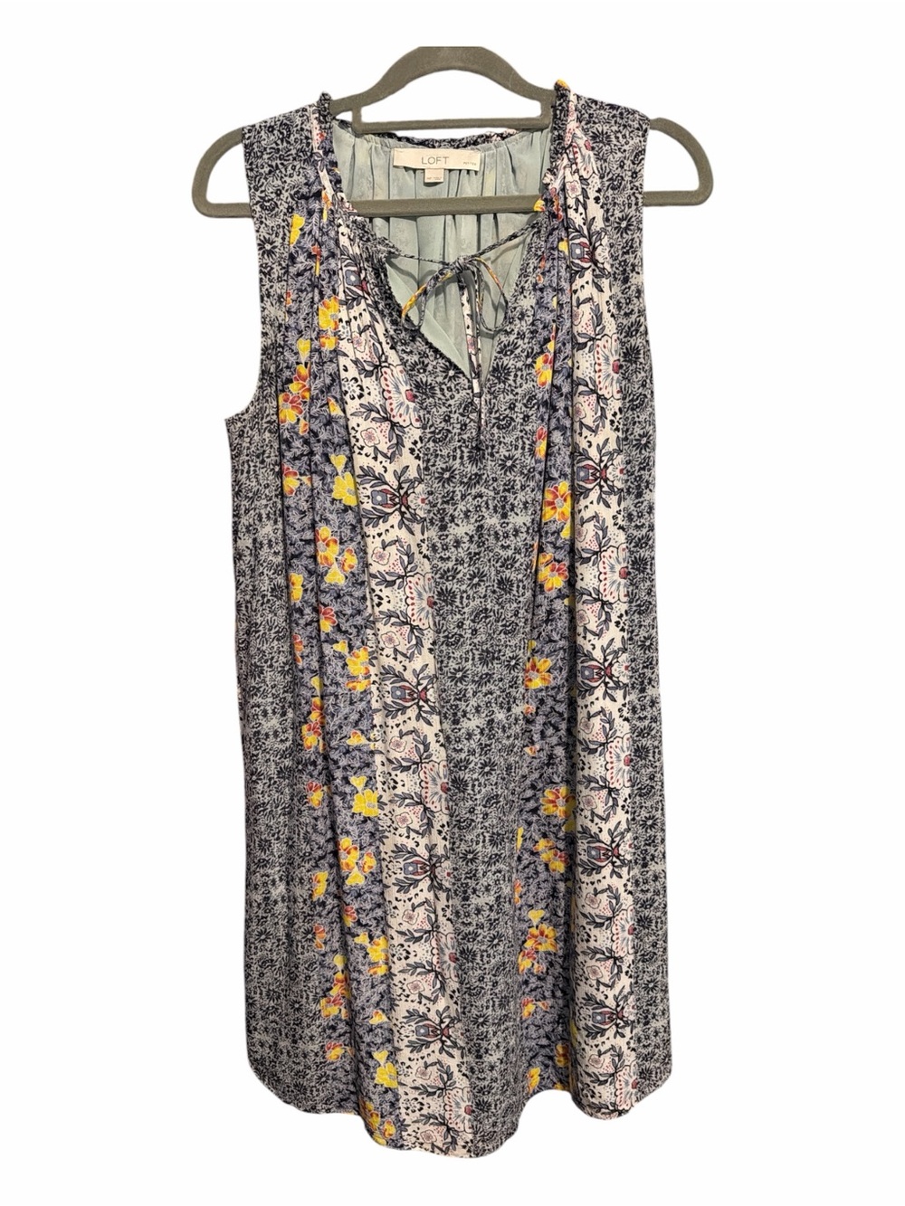 LOFT Bohemian Mixed Floral Print Swing Dress